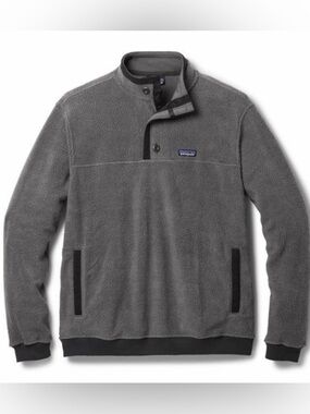 Patagonia Men's Shearling Button Pullover - Forge Grey